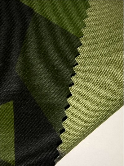 HN-YIJA  CVC阻燃防紅外抗油拒水綠迷   阻燃布 防紅外  抗油  拒水  20x12  斜褲  工業制服 側面照